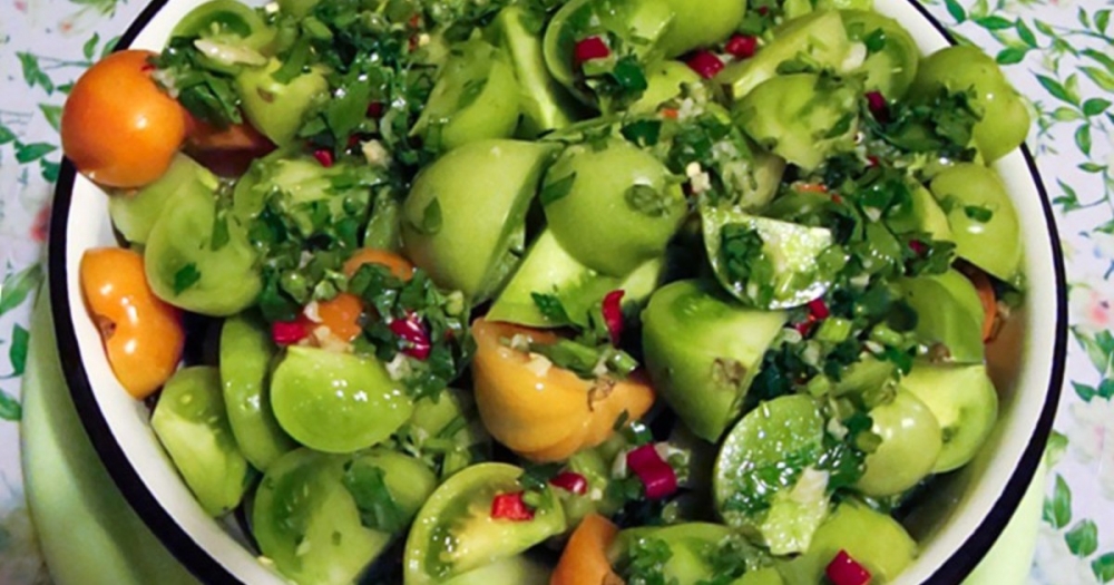 рассол для зеленых помидор на зиму