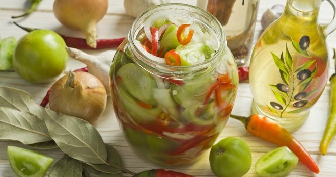 консервирование зеленых помидоров на зиму без стерилизации