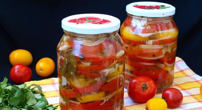 салаты из помидоров на зиму самые вкусные