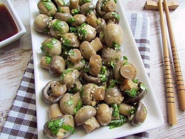 маринованные шампиньоны по корейски