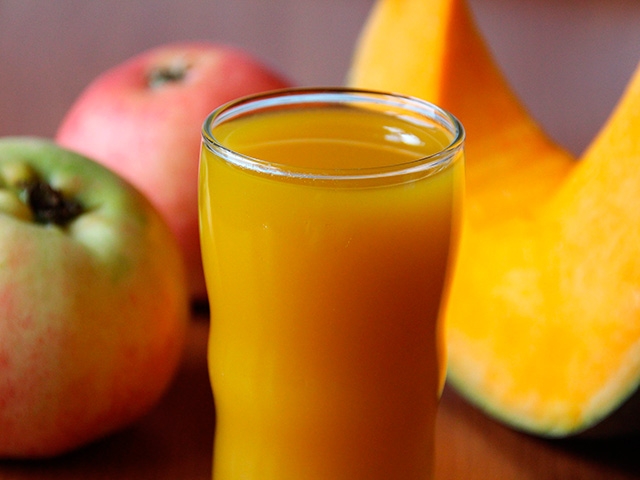 тыквенно яблочный сок с мякотью на зиму