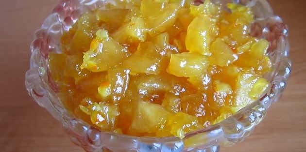 варенье из яблок дольками прозрачное с апельсином