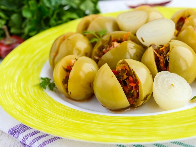 зеленые помидоры по грузински на зиму