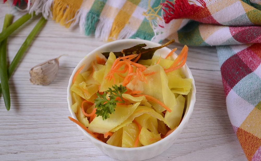 капуста с приправой для корейской моркови