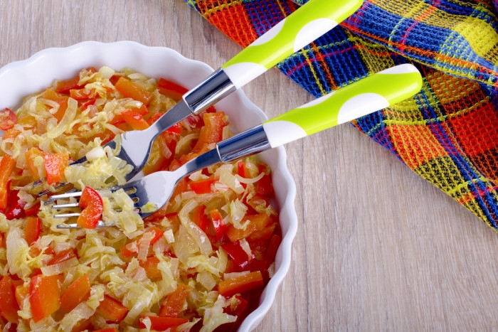 салатная капуста с болгарским перцем быстрого приготовления