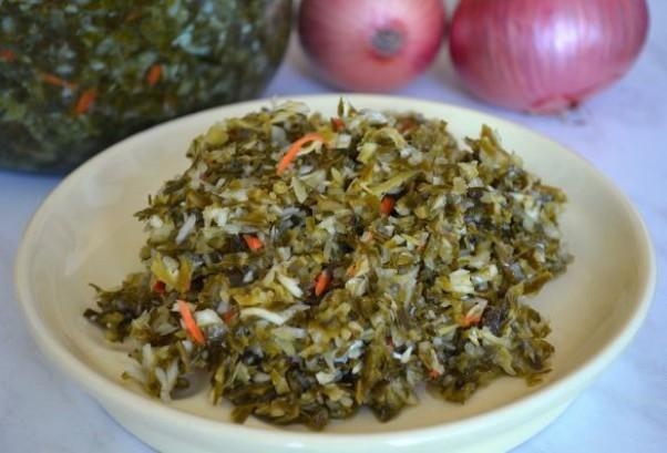 квашеная зеленая капуста на зиму для щей