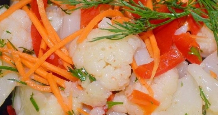 как посолить цветную капусту быстро