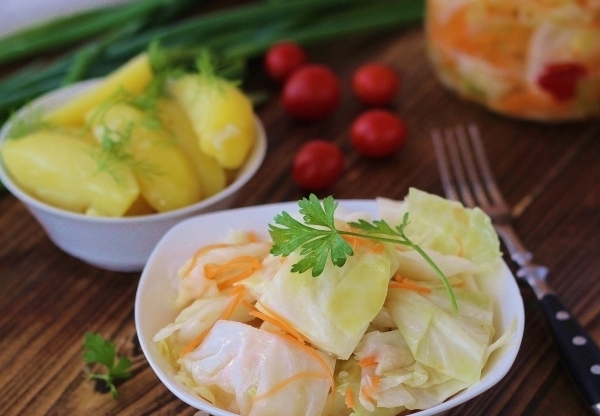 капуста маринованная кусочками быстрого приготовления