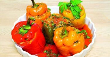 Перец фаршированный капустой