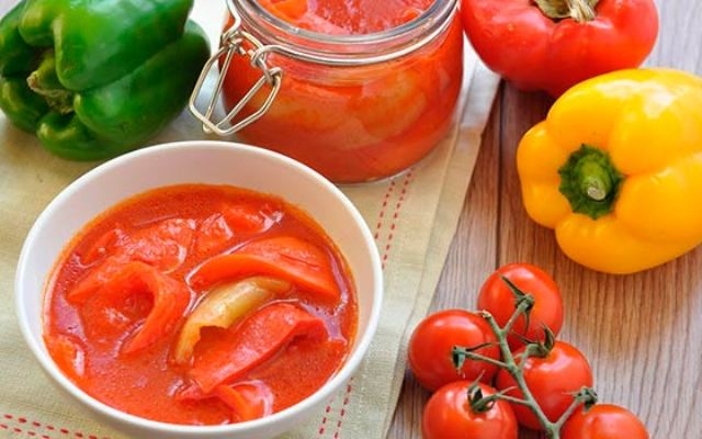 перец в томате на зиму